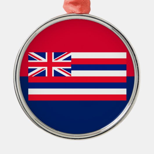 Vlaggenontwerpdecor Hawaii-staat Metalen Ornament (Voorkant)