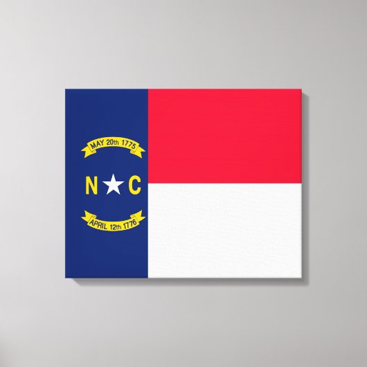 Vlaggenontwerpdecor North Carolina Canvas Afdruk (Voorkant)
