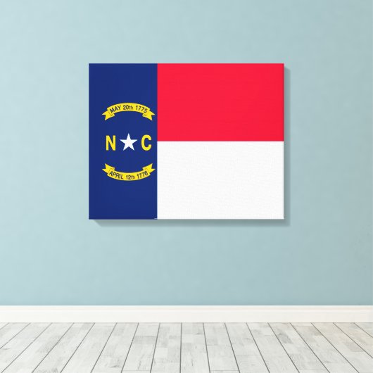 Vlaggenontwerpdecor North Carolina Canvas Afdruk (Insitu (Houten vloer))