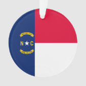 Vlaggenontwerpdecor North Carolina Ornament (voorkant)