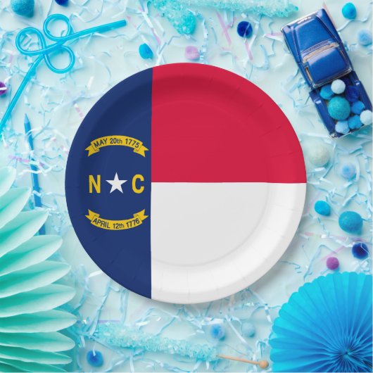 Vlaggenontwerpdecor North Carolina Papieren Bordje (Feest)