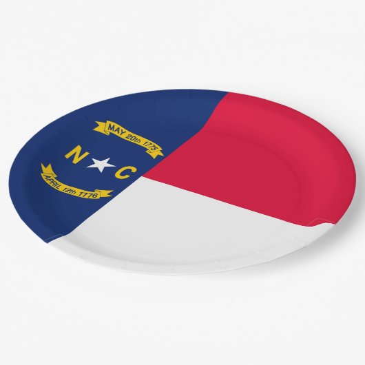 Vlaggenontwerpdecor North Carolina Papieren Bordje (Gekanteld)