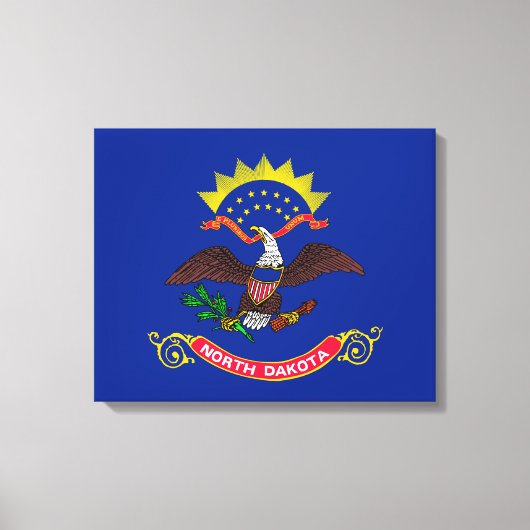 Vlaggenontwerpdecor van de staat North Dakota Canvas Afdruk (Voorkant)