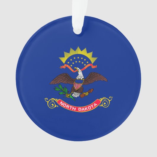 Vlaggenontwerpdecor van de staat North Dakota Ornament (voorkant)