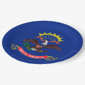 Vlaggenontwerpdecor van de staat North Dakota Papieren Bordje (Gekanteld)