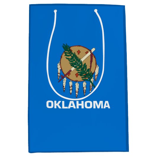 Vlaggenontwerpdecor van de staat Oklahoma Medium Cadeauzakje (Voorkant)