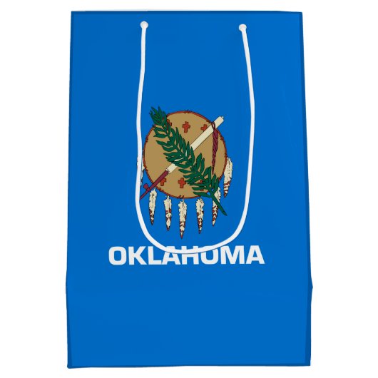 Vlaggenontwerpdecor van de staat Oklahoma Medium Cadeauzakje (Achterkant)