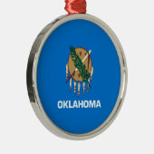 Vlaggenontwerpdecor van de staat Oklahoma Metalen Ornament (Rechts)