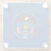 Vlaggenontwerpdecor voor Utah State Glazen Onderzetter (Achterkant)