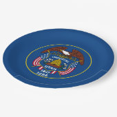 Vlaggenontwerpdecor voor Utah State Papieren Bordje (Gekanteld)