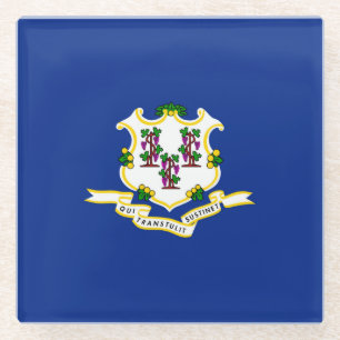 Vlaggenontwerpdecor voor verbindingsstatus glazen onderzetter