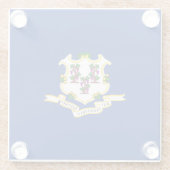 Vlaggenontwerpdecor voor verbindingsstatus glazen onderzetter (Achterkant)