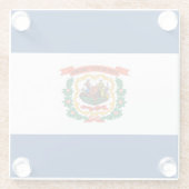 Vlaggenontwerpdecor West Virginia Glazen Onderzetter (Achterkant)