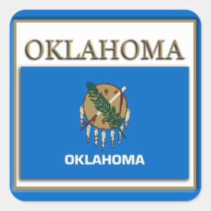 Vlaggenontwerper van de staat Oklahoma Vierkante Sticker