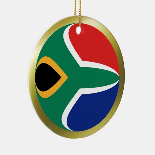 Vlaggenornament voor Zuid-Afrika Keramisch Ornament (Rechts)