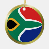 Vlaggenornament voor Zuid-Afrika Keramisch Ornament (Voorkant)