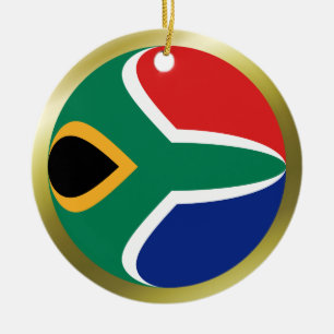 Vlaggenornament voor Zuid-Afrika Keramisch Ornament