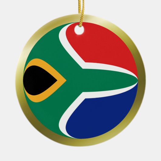 Vlaggenornament voor Zuid-Afrika Keramisch Ornament (Voorkant)