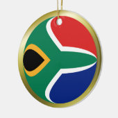 Vlaggenornament voor Zuid-Afrika Keramisch Ornament (Links)