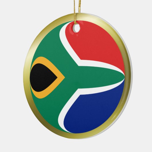 Vlaggenornament voor Zuid-Afrika Keramisch Ornament (Links)