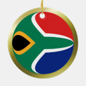 Vlaggenornament voor Zuid-Afrika Keramisch Ornament (Achterkant)