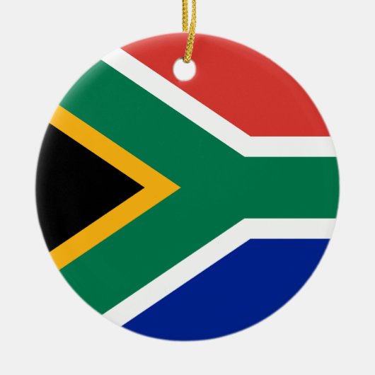 Vlaggenornament voor Zuid-Afrika Keramisch Ornament (Voorkant)