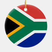 Vlaggenornament voor Zuid-Afrika Keramisch Ornament (Achterkant)