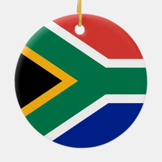 Vlaggenornament voor Zuid-Afrika Keramisch Ornament (Achterkant)