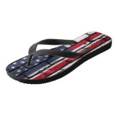 Vlaggenoude Grunge Verenigde Staten van Amerika Teenslippers (Schuin)