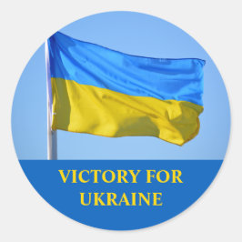 Vlaggenoverwinning voor Oekraïne Ronde Sticker