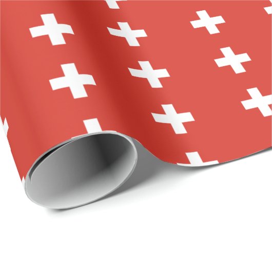 Vlaggenpapier van Zwitserland Cadeaupapier (Rol Hoek)