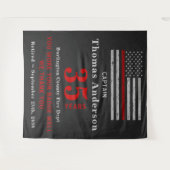 Vlaggenpartij bij de brandweer wandkleed (Voorkant (horizontaal))