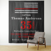 Vlaggenpartij bij de brandweer wandkleed (In situ)