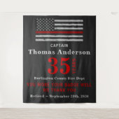 Vlaggenpartij bij de brandweer wandkleed (Voorkant)