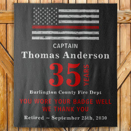 Vlaggenpartij bij de brandweer wandkleed