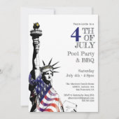 Vlaggenpartij van 4 juli kaart (Voorkant)