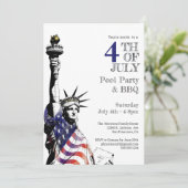 Vlaggenpartij van 4 juli kaart (Staand voorkant)