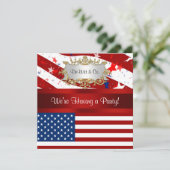 Vlaggenpartij van de Verenigde Staten Kaart (Staand voorkant)