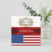 Vlaggenpartij van de Verenigde Staten Kaart (Staand voorkant)