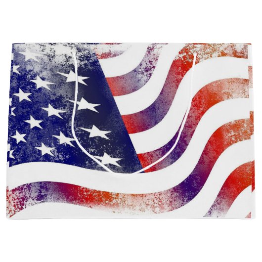 Vlaggenpatriotticus van de VS, 4 juli Groot Cadeauzakje (Voorkant)