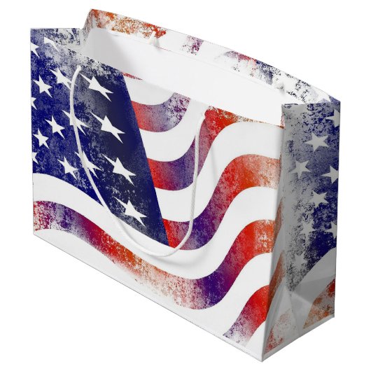 Vlaggenpatriotticus van de VS, 4 juli Groot Cadeauzakje (Achterkant Gekanteld)