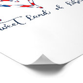 Vlaggenpatriottische harten 4 juli Sweet Land o Poster (Hoek)