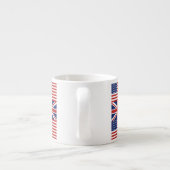 Vlaggenpatroon in de VS en het VK. Espresso Kop (Achterkant)