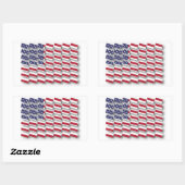 Vlaggenpatroon met meerdere secties van de VS Rechthoekige Sticker (Vel)