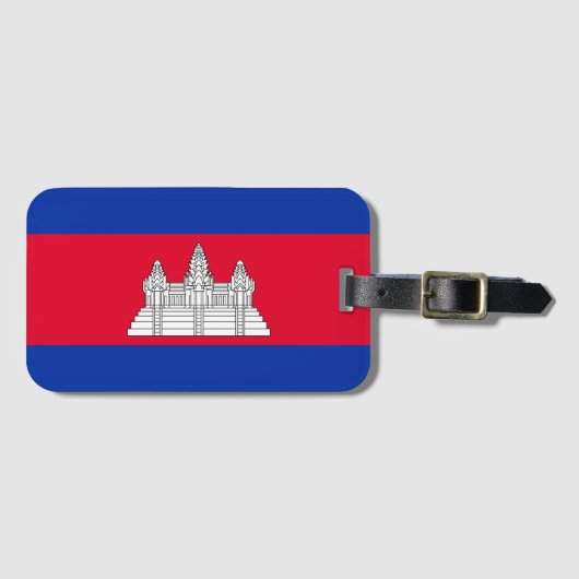 Vlaggenpatroon van Cambodja Bagagelabel (Voorkant (horizontaal))