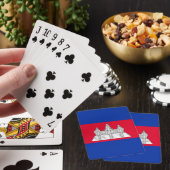 Vlaggenpatroon van Cambodja Pokerkaarten (Insitu)