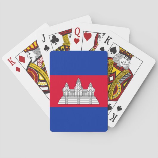 Vlaggenpatroon van Cambodja Pokerkaarten (Achterkant)