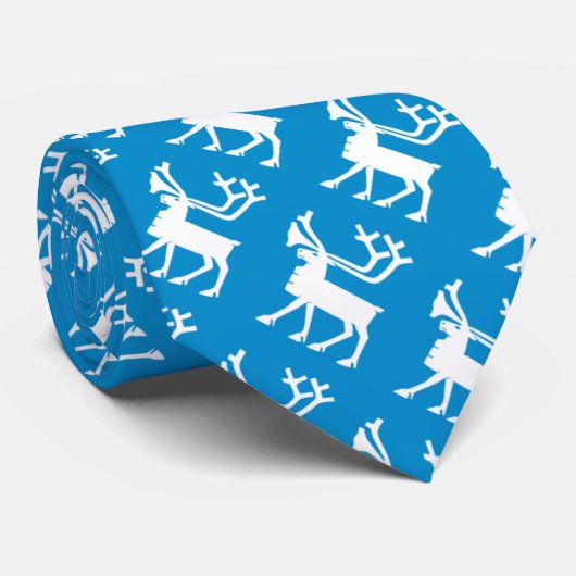 Vlaggenpatroon van Tromsø, NOORWEGEN Stropdas (Opgerold)