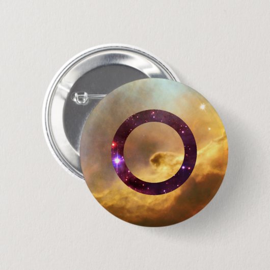 Vlaggenpen van intersex nebula ronde button 5,7 cm (Voorkant /achterkant)