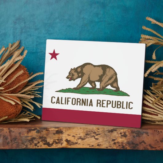 Vlaggenplak Californië Fotoplaat (Zijkant)